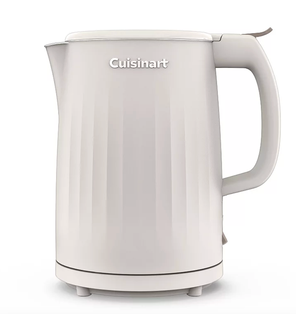 Cuisinart Soho 1Liter Double Wall Electric Hot Water Kettle, Tea Kettle with Stainless Steel Interior, One Touch Operation to Boil Water for Tea, Hot Cocoa, or Instant Oatmeal, CK10TR, Truffle