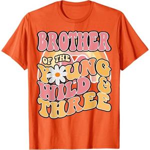 Daisy Birthday Brother Young Wild & 3 Boho 3rd Matching Tee T-Shirt
