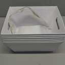 Worown 6 Pack White Cardboard Basket for Gifts Empty, 8 x 10 Inch Kraft Basket Kit with Bags and Pull Bows for Packing Gift on Easter, Christmas, Birthday, Wedding