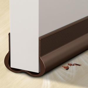 Door Draft Stopper, 36" Cuttable Door Sweep for Bottom of Door, Under Door Draft Blocker Insulator, Weather Stripping Door Seal, Door Gap Filler Soundproof, Dust Blocker, Noise Stopper (Brown, 2Pcs)