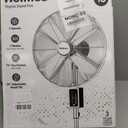 HOLMES 16" Vintage Digital Metal Stand Fan with Remote, Chrome Silver