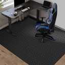 Office Chair Mat for Hard Floor, 55"x56" Large Computer Chair Mat, Unique Y-Shaped Pattern Floor Protector Rug for Rolling Chairs, Anti-Slip PVC Desk Floor Mat for Work, Home, Gaming