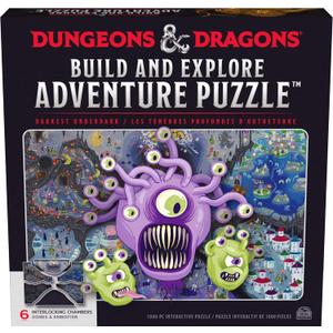 Dungeons & Dragons, Build and Explore Adventure Puzzle, DND Adult Puzzles, Dungeons and Dragons 1000 Piece Puzzles for Adults and Kids Ages 12+