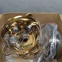 4-Pack Chafing Dish for Buffet Set, 6QT Round 304 Stainless Steel Complete Buffet Warmer  Includes Lids, Water Pans, Folding Stands & Clips for Catering, Events, Parties (Golden 4)