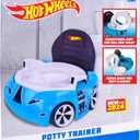 Hot Wheels Blue Race Car Potty Training Toilet, Race Car Potty Seat Includes Detachable Toddler Toilet Seat and Kids Potty, Ages 12 Months and Up