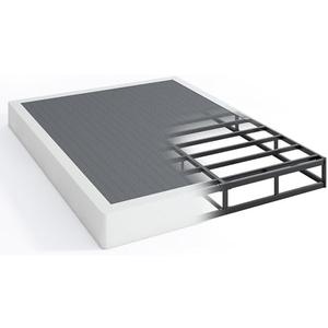 QEROMY 7 Inch Low Profile Box Spring, Sturdy Metal Frame Mattress Foundation, Easy Assembly, Quiet & Noise-Free, Queen Size