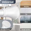 YNL White Shower Curtain Rod 36-84 Inch(3-7ft), No Slip No Drill Stainless Steel Spring Tension Curtain Rod, No Rust Shower Rod Adjustable For Bathroom Window Bedroom