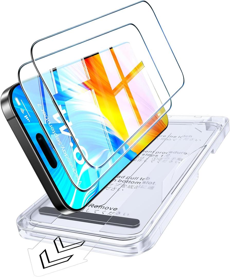 DiamondClear 9H+ Tempered Glass for iPhone 17 Pro Max Screen Protector 6.9" [10X Military Grade Shatterproof] Longest Durable, OneStep Easy Installation, Bubble Free, Full Coverage 2 Pack