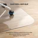 Yecaye Office Chair Mat for Hardwood Floor, 36" x 48" Clear Computer Desk Chair Mat, PVC Heavy Duty Floor Protector for Rolling Chairs, Can't be Used on Carpet(Transparent, 36" x 48")
