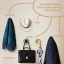 LiaMeE Coat Hooks Wall Mount for Hanging, Heavy Duty Towel Hooks for Bathrooms, Decorative Wall Hooks for Living Room, Bedroom, Entryway (Black, 4Pcs)