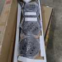 Elevon Long Bar Table Set with 3 PU Upholstered Bar Stools, Dining Table and Chair Sets, Industrial Tall Coffee Table and Back Chair for Kitchen, Living Room, Party Room, Small Space, Pub, Gray (Grey)