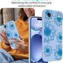 OOK Floral Case for iPhone Air Case Cute Sunflower Floral Blooms Design Soft TPU Shockproof Protective for Women Girls Slim Phone Cover - Blue Flower