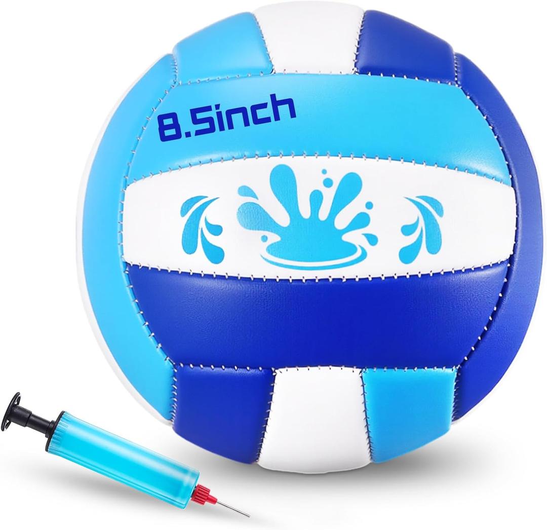 Leitee 5/8.5 Inches Waterproof Volleyball Swimming Pool Water Volleyball with Soft Cover and Pump for Adults Pool Beach Game Outdoor Indoor