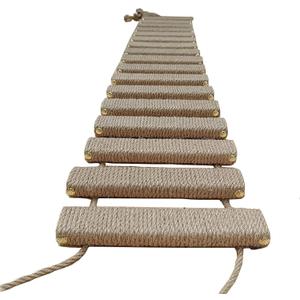 Cat Bridge & Climbing Frame - Sisal Rope Ladder & Scratcher Post for Cat Cage & Tree Tower