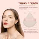 3 x 9Pcs Triangle Powder Puffs, Face Makeup Puff for Body Loose Powder Beauty Makeup Tool Nude (1 Count (Pack of 9))