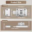 Cabinet Lock with Combination, 3-Digit Password Closet Door Lock, Zinc Alloy Mechanical Combination Latch with Screws for Barn One-Way Door, Drawer, Office File Cabinet (1, Sliver)