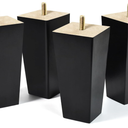 AORYVIC 6 inch Furniture Legs Black Couch Legs Set of 4 Ottoman Replacement Sofa Legs for Sectional, Dresser, Recliner, Nightstand (6 inch (4pcs))