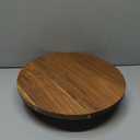 12'' Round Wooden Cake Stand, Multi Function Cake Holder Serving Platter for Kitchen, Use as Cake Holder, Salad Bowl, Punch Bowl, Desert Platter, Veggie Stand