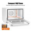 OVENGE Commercial Countertop Convection Oven 19QT 110V-120V, Quarter-Size Oven, 360° Even Hot Air Circulation, Precise Thermostat, 120-Min Auto-Shutoff Timer, 3 Racks, Double-Layer Glass Door