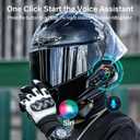 Motorcycle Helmet Bluetooth Headset 2 Way Intercom 550 Yards,HIFI Sound,Noise Cancellation,Music Share,1000mAh,Helmet Speakers Headphones FM,Easy to Connect/Use with Gloves,Waterproof,Voice Assistant