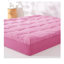 KUB king Cotton Mattress Topper, Breathable Pillow Top with 8-21 Inch Deep Pocket, 3D Snow Down Alternative Fill, Fluffy Mattress Pad Cover (Pink, 78 * 80inch)
