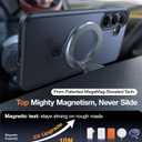 TORRAS Magnetic Stand for Samsung Galaxy S25 Plus Case, [Compatible with Magsafe] [Military Grade Drop Tested] Shockproof Ring Translucent Slim Protective Phone Case for S25 Plus Case Ostand, Black