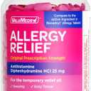 ValuMeds Allergy Medicine Antihistamine, Diphenhydramine HCl 25 mg | Children and Adults | Relieve Itchy Eyes, Runny Nose, Sneezing (25 mg, 600)