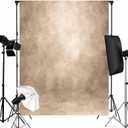 Abstract Beige 5x7 FT Backdrop Vintage Portrait Photography Photo Backdrop Booth Background Adult Child Travel Family Backdrops for Photoshoot Newborns Parties Decor,Pocket on Top
