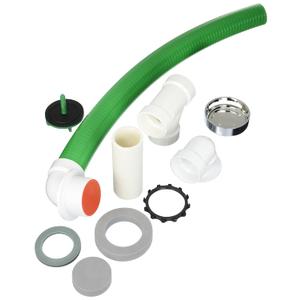 Watco FLEX924-LT-PVC-CP Lift & Turn Flexible PVC with Schedule 40 Sanitary Tee, Chrome Plated