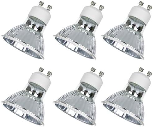 OHLECTRIC MR16 Halogen Reflector Bulb, GU10 Base (4-Pack) 35 Watt, 38° Flood, 120 Volt, 2000 Hour Life Span, Dimmable, Cover Guard, 3200, ANSI FMW, Ceiling Fixtures, Track Lighting