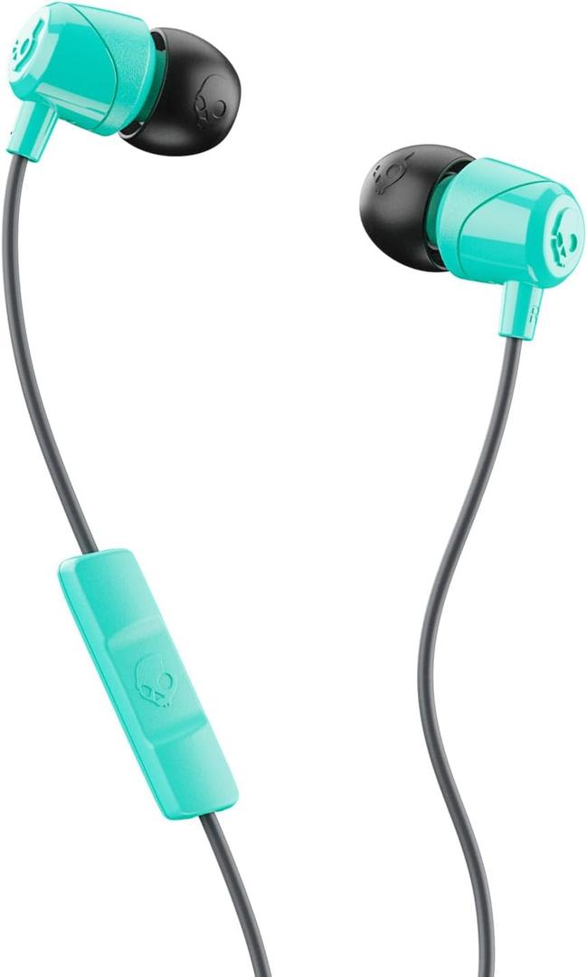 Skullcandy Jib Wired Earbuds with 3.5mm Plug, Noise Isolating Fit, Built-In Microphone Call and Track Control, Convenient for Travel - Miami (1 Pack)