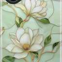 STARVIP for iPhone 17 Case Cute - Wireless Charging Compatible - Dual-Layer Hard Shell + Silicone Cover - Aesthetic Protective Phone Case for Women - Vintage Magnolia Flowers