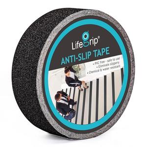 LifeGrip Stay on Track Anti Slip Traction Tape, 2 Inch x 60 Foot - Best Grip, Friction, Abrasive Adhesive for Stairs, Tread Step, Indoor, Outdoor (2" X 60')