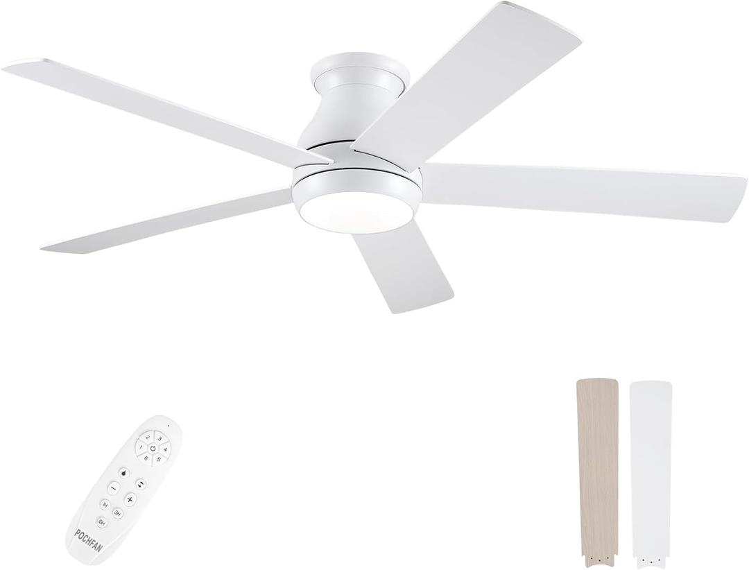 ceiling fan (52 Inch, White)