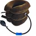 Cervical Neck Traction Device Inflatable Neck Stretcher, Easy to Use for Chronic Neck and Shoulder Pain Relief Traction Spine Alignment, Neck Cervical Brace (Brown)