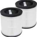 PUREBURG Replacement Filters Compatible with Tailulu D09 Air Purifiers,2-Pack H13 True HEPA 4-Stage Filtration Activated carbon 2-in-1 Air Clean Dust VOCs Odor