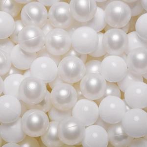 GOGOSO Ball Pit Balls Crush Proof Non-Toxic Plastic Balls Babies Kids Toy Bulk Pack 170pcs 2.2inchs (170pcs Pearl White+White)