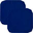 Oslimea Outdoor Cushion Covers Replacement 20x20x2 Waterproof Patio Furniture Cushion Seat Cover with Tie 2 Pack Removable Chair Pads Cover for Deep Seat Back Cushion, Blue