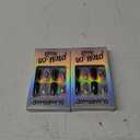 GLAMERMAID Press on Nails Almond, Black Gel False Nails with Design, 24 PCS Glue on Nails, Reusable Acrylic Stick on Nails Tips Manicure Set for Women, Butterfly Imprint, 2 PackS