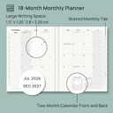POPRUN Monthly Planner 2026-2027, 6.25" x 8.5", Academic Calendar Book