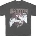 Led Zeppelin Unisex-Adult Official Merch Vintage Dark Icarus T-Shirt (Black)