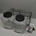 1 Gallon Glass Drink Dispensers For Parties 2PACK.Beverage Dispenser,Glass Drink Dispenser With Stand And Stainless Steel Spigot 100% Leakproof.Lemonade Dispenser With Ice Cylinder.Laundry Detergent