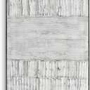 Creoate Framed Wall Art, Grey Abstract Hand Painted Texured Painting, 32x48 Inch Framed, Wall Decor for Home Decoration (48L" x 32W")