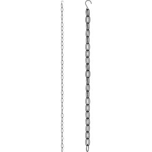 Generic 16.5 FT Matte Black Rain Chain with Hooks - Rain Chains for Outside - Adjustable Rain Catcher Chains with Bell for Eaves Drainage - Easy Install (Black), YL001