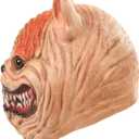 Scary Dog Mask for Adults  Realistic Latex Animal Full Head Mask for Halloween Cosplay Party Costume Props