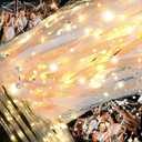 HONLYNE 100 PCS Wedding Wands with Lights,Fairy Wands, LED Silk Fairy Wand with Bells for Wedding Send Off, New Year, Raves, Concert, Birthday
