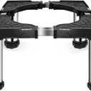 Mini Fridge Stand with 4 storage Feet (9.4"-10.6" High), Adjustable Base Tray Anti-Vibration for Mini Refrigerator Stand Washing Machine Stand Pedestal Dryer Dishwasher AC, Max Load 330LBS