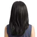 Sallcks Womens Long Black Wig Long Layered Natural Curly Wigs for White Women Shoulder Length Synthetic Heat Resistant Wig for Daily Party