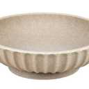 Large Decorative Bowl - Fruit Bowl for Kitchen Counter - Modern Decorative Bowl for Home Decor,Key Bowl for Entryway Table - Artificial Stone Beige
