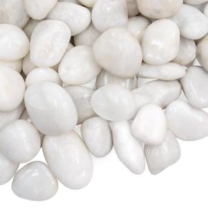 5lbs Large Pebbles for Indoor Plants, 2-3 Inch Natural White River Rocks for Aquarium, High Polished Decorative Stones for Vase Filler Fish Tank Landscaping Garden